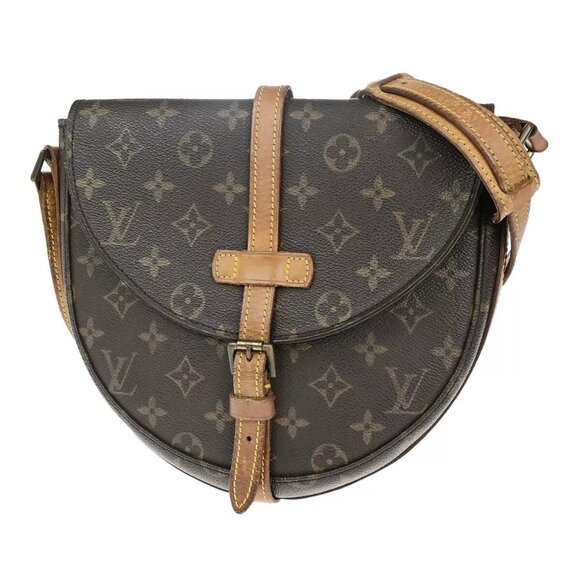 LOUIS VUITTONI Chantilly MM Shoulder Bag Monogram Leather Brown M51233 64YG483 - Picture 1 of 16